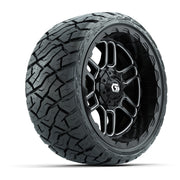 GTW Titan Black/Machined 14 in Wheels with 205/35-R14 Maverick Low-Profile All-Terrain Tires – Full Set