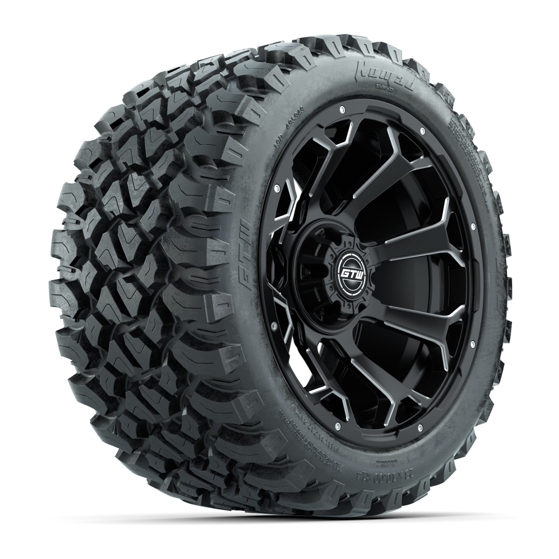 Set of (4) 14 in GTW Raven Wheels with 23x10-14 GTW Nomad All-Terrain Tires