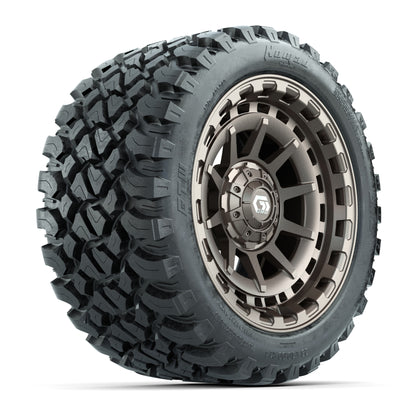 GTW® Barricade Bronze 14 in Wheels with 23X10-R14 Nomad Steel Belt Radial All-Terrain Tires – Full Set