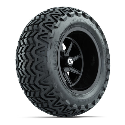 GTW Reaper Gloss Black 14 in Wheels with 23X10-14 Predator All-Terrain Tires – Full Set