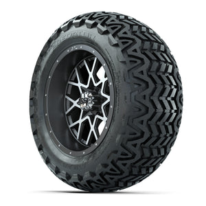 Set of (4) 14 in GTW Vortex Wheels with 23x10-14 GTW Predato - 3/4 view