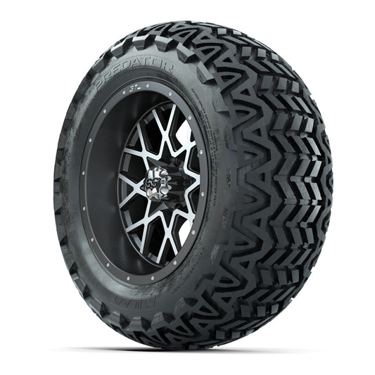 Set of (4) 14 in GTW Vortex Wheels with 23x10-14 GTW Predato - 3/4 view