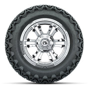 GTW® Shogun Chrome 14 in Wheels with 23x10-14 Predator All-T - front view