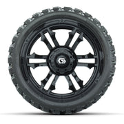 GTW® Shogun Gloss Black 15 in Wheels with 23x10-R15 Nomad St - front view