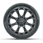 GTW® Raven Matte Gray/Ball Milled 14 in Wheels with 205/40-R - front view