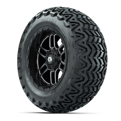 Set of (4) 14 in GTW® Titan Machined &amp; Black Wheels with - 3/4 view