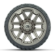 GTW Graffiti Satin Bronze/Black 14 in Wheels with 205/35-R14 - front view