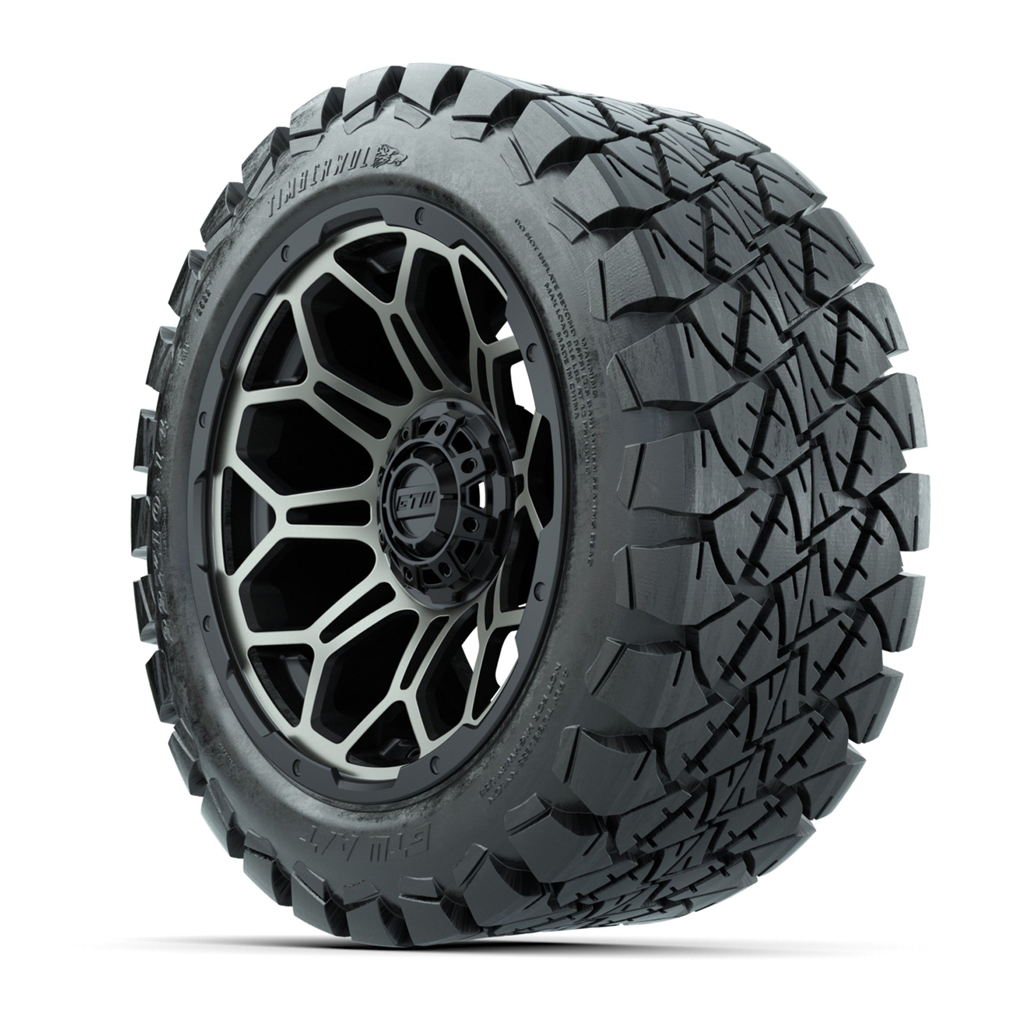 Set of (4) 14 in GTW Bravo Wheels with 22x10-14 GTW Timberwo - 3/4 view