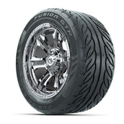 GTW® Shogun Chrome 14 in Wheels with 255/45-R14 Fusion GTR S - 3/4 view