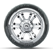GTW® Shogun Chrome 14 in Wheels with 205/40-R14 Fusion GTR S - front view