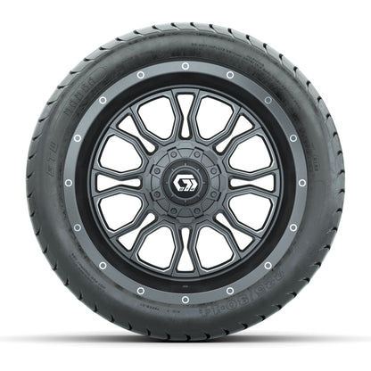 GTW Volt Gunmetal/Machined 14 in Wheels with 225/30-14 Mamba - front view