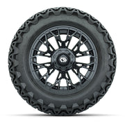 Set of (4) 14 in GTW® Stellar Black Wheels with 23x10-14 Pre - front view