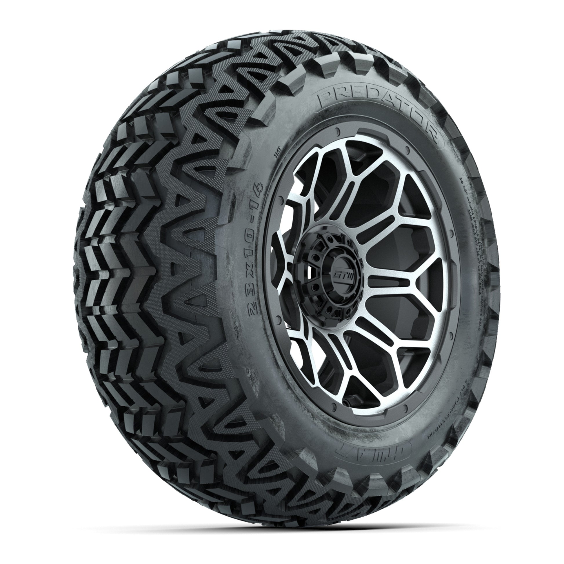Set of (4) 14 in GTW Bravo Wheels with 23x10-14 GTW Predator All-Terrain Tires