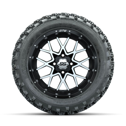 GTW Vortex Machined/Matte Black 14 in Wheels with 23x10.00-1 - front view