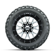 GTW Vortex Machined/Matte Black 14 in Wheels with 23x10.00-1 - front view