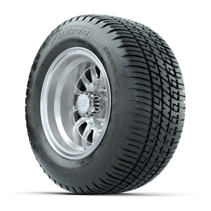 Set of 4 GTW Medusa Silver and Machined Wheels with Fusion Street Tires - 10 Inch