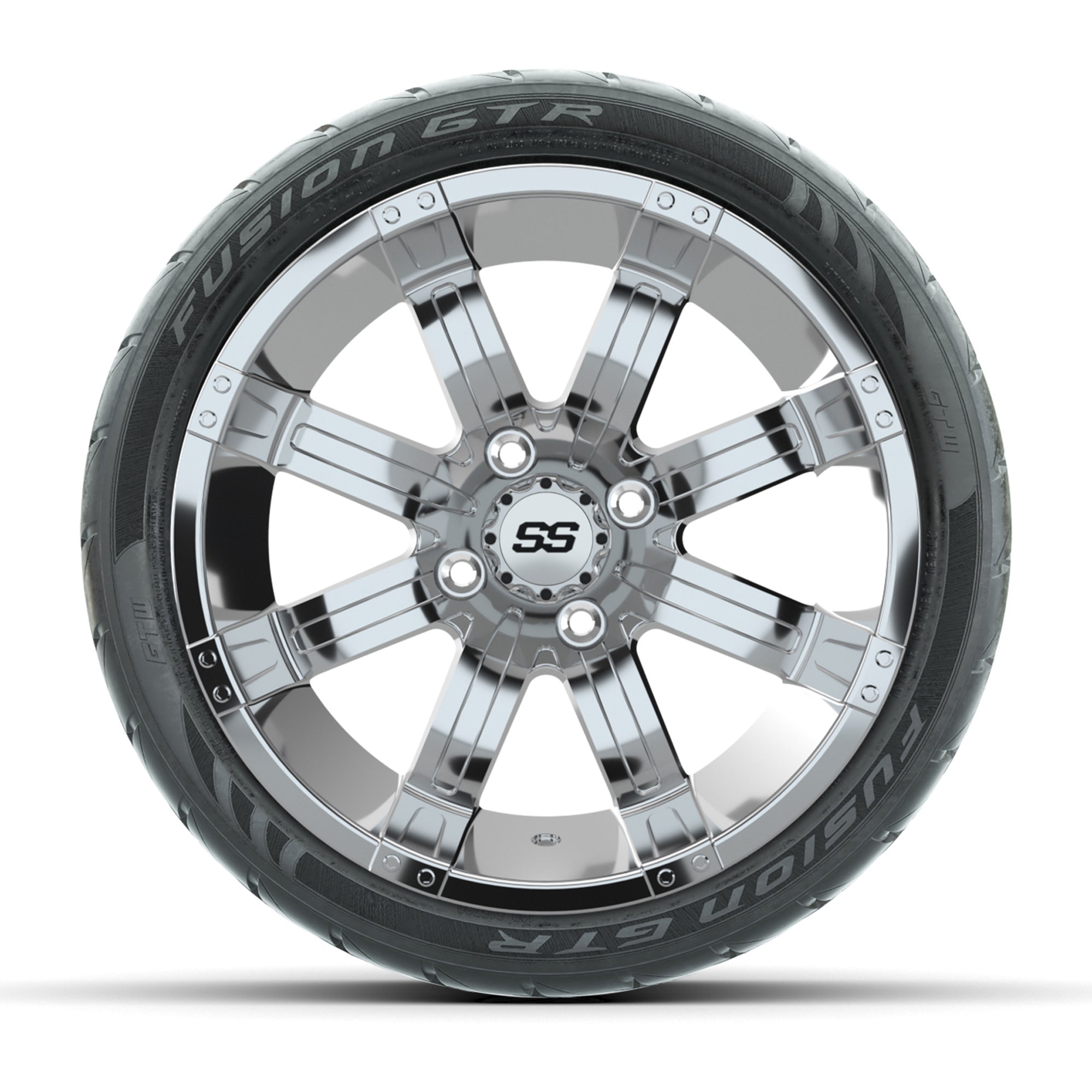14" GTW Tempest Machined/Black Wheels with Fusion GTR S - 3/4 view