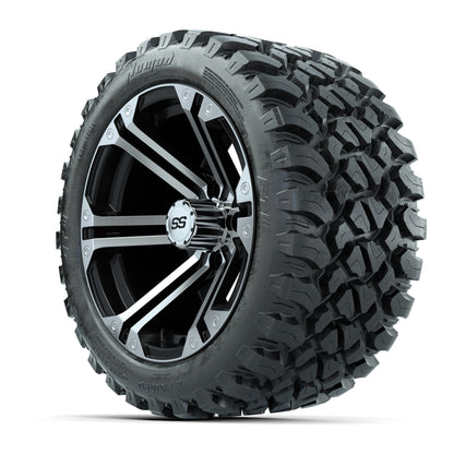 GTW® Specter Black/Machined 14 in Wheels with 23X10-R14 Noma - 3/4 view