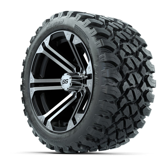 GTW® Specter Black/Machined 14 in Wheels with 23X10-R14 Noma - 3/4 view