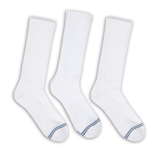 Casual White Crew Socks 3-Pack