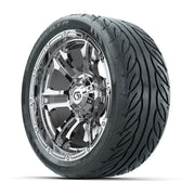 GTW® Shogun Chrome 14 in Wheels with 205/40-R14 Fusion GTR S - 3/4 view