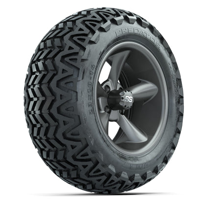 GTW Godfather Matter Gray 14 in Wheels with 23X10-14 Predator All-Terrain Tires – Full Set