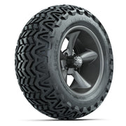 GTW Godfather Matter Gray 14 in Wheels with 23X10-14 Predator All-Terrain Tires – Full Set