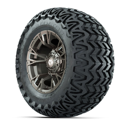 GTW® Vandal Bronze/Machined 12 in Wheels with 23X10.5-12 Predator All-Terrain Tires – Full Set