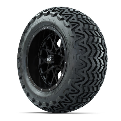 Set of (4) 14 in GTW Vortex Wheels with 23x10-14 GTW Predato - 3/4 view