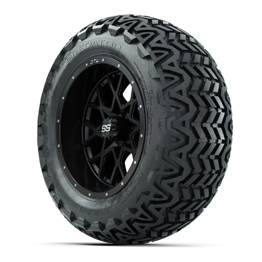 Set of (4) 14 in GTW Vortex Wheels with 23x10-14 GTW Predato - 3/4 view