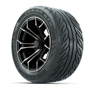 GTW® Spyder Matte Black/Bronze 14 in Wheels with 255/45-R14  - 3/4 view