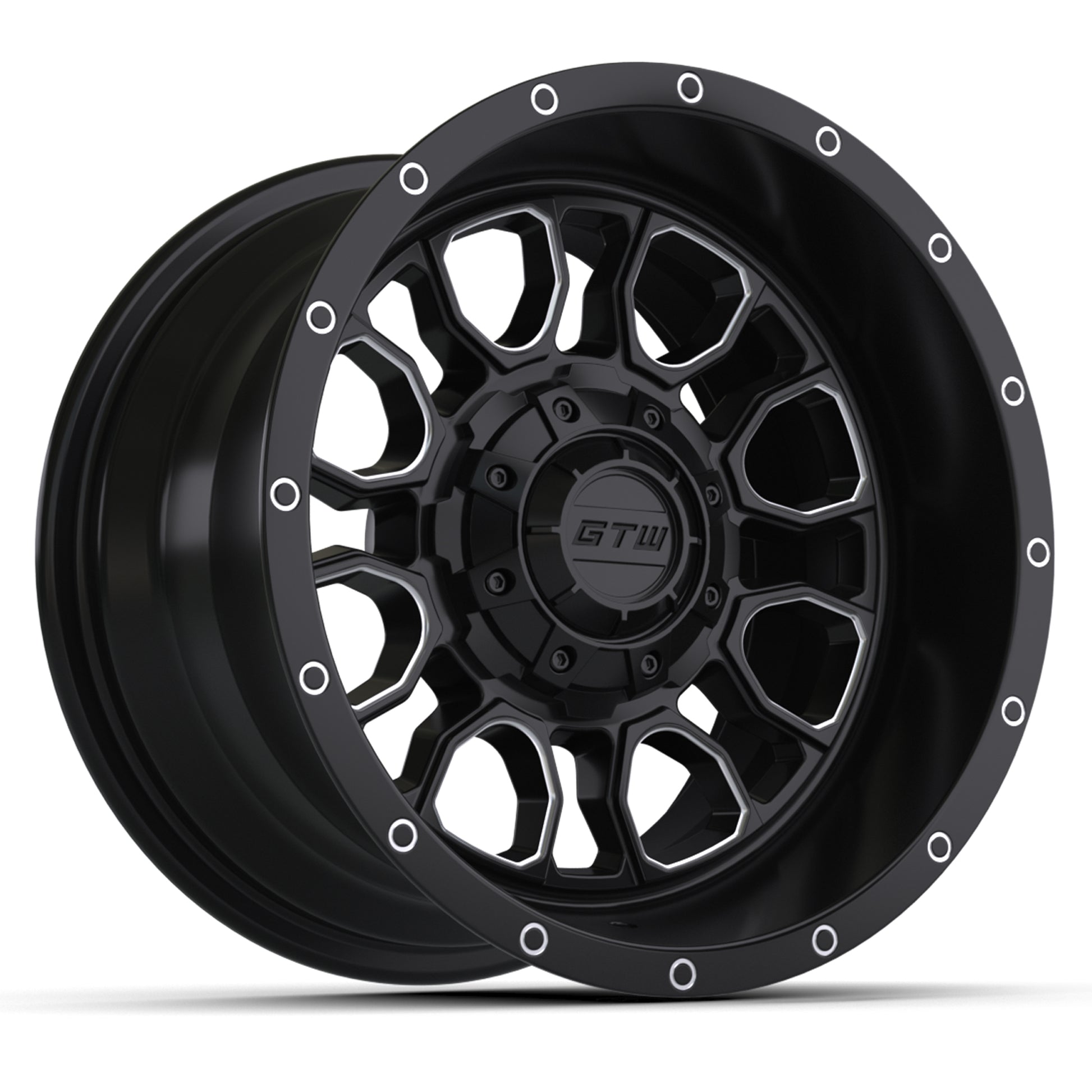 14" GTW Volt Black & Machined Wheel