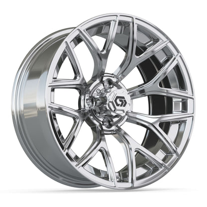Monaco 16 inch GTW golf cart wheel - Chrome