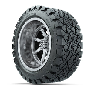 GTW Reaper Chrome 14 in Wheels with 22X10-14 Timberwolf All-Terrain Tires – Full Set