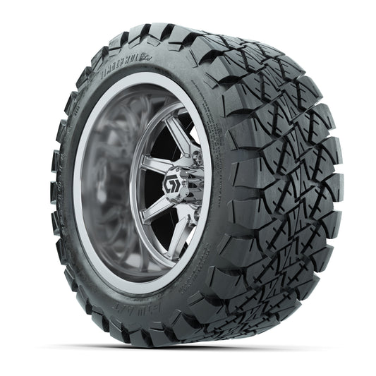 GTW Reaper Chrome 14 in Wheels with 22X10-14 Timberwolf All-Terrain Tires – Full Set
