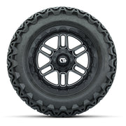 Set of (4) 14 in GTW® Titan Machined & Black Wheels with - front view