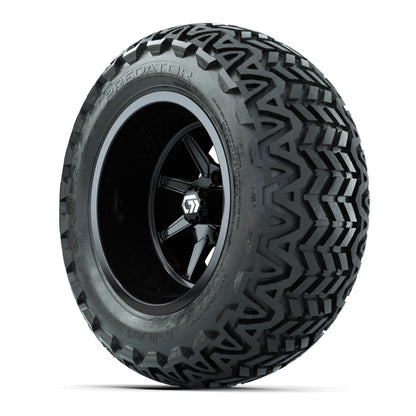 GTW Reaper Gloss Black 14 in Wheels with 23X10-14 Predator All-Terrain Tires – Full Set