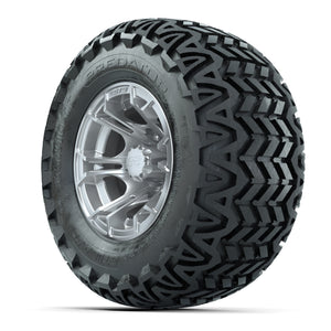 GTW Spyder Silver Brush 10 in Wheels with 20x10-10 Predator All Terrain Tires – Full Set
