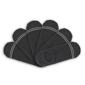Charcoal Cotton No Show - 6 Pack