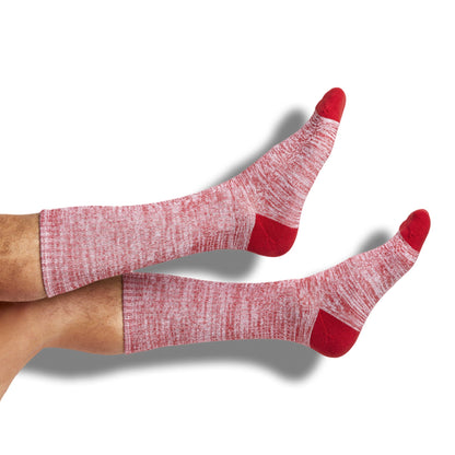 Crimson / White Casual Socks 4 Pack