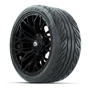 Set of (4) 15 in GTW® Stellar Black Wheels with 215/40-R15 F - 3/4 view