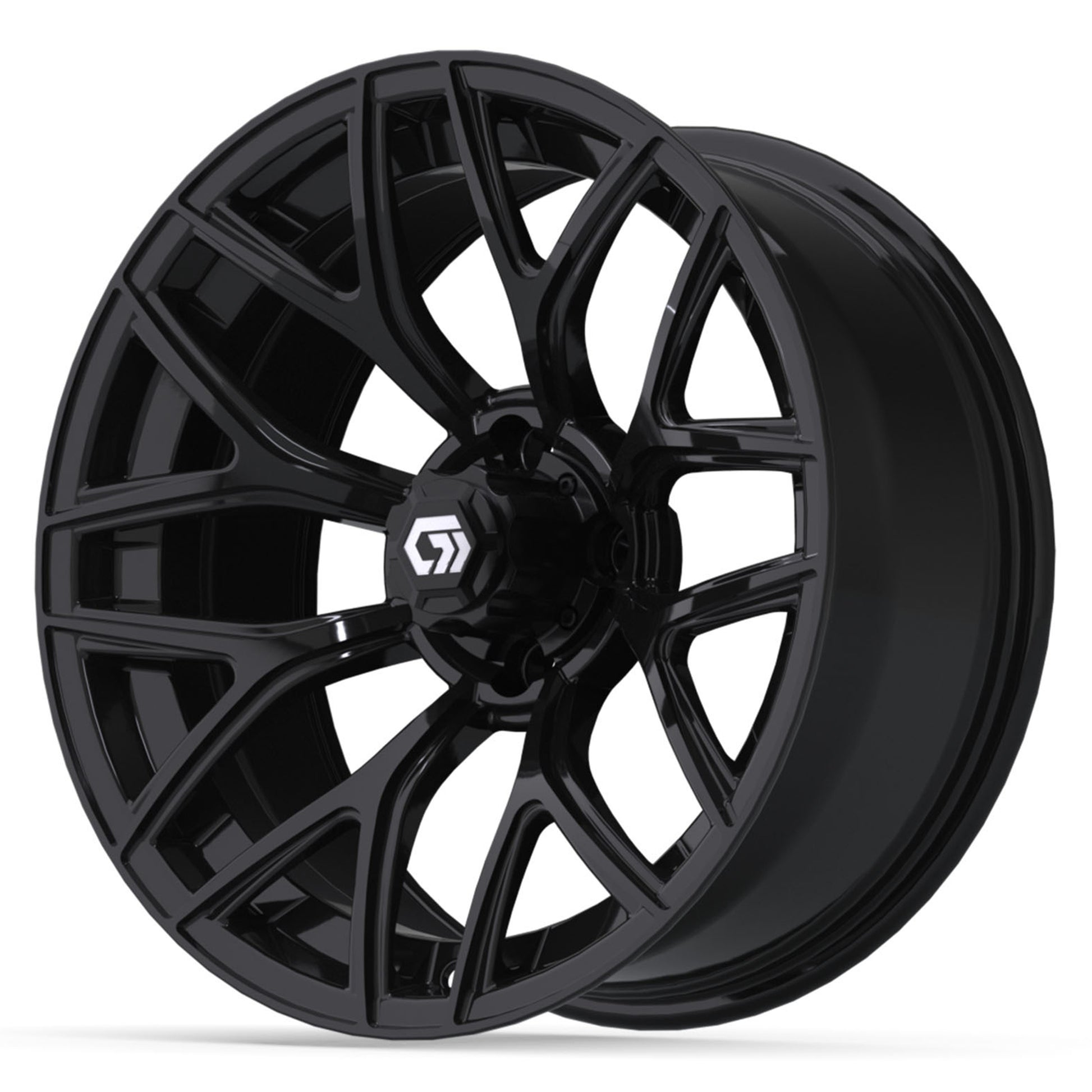 Monaco 16 inch GTW golf cart wheel - Gloss Black