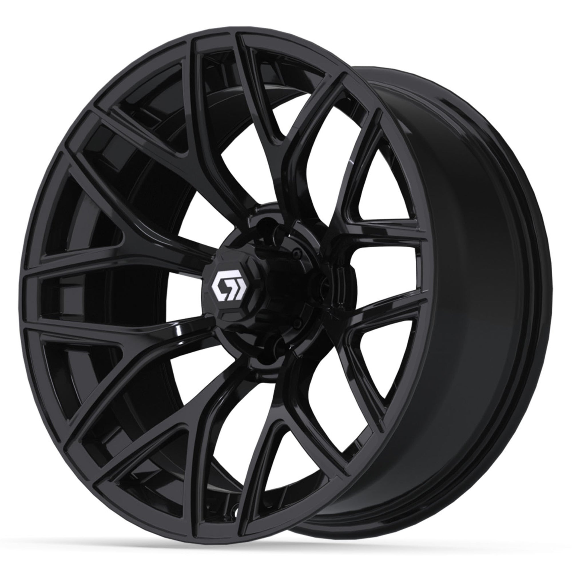 Monaco 16 inch GTW golf cart wheel - Gloss Black