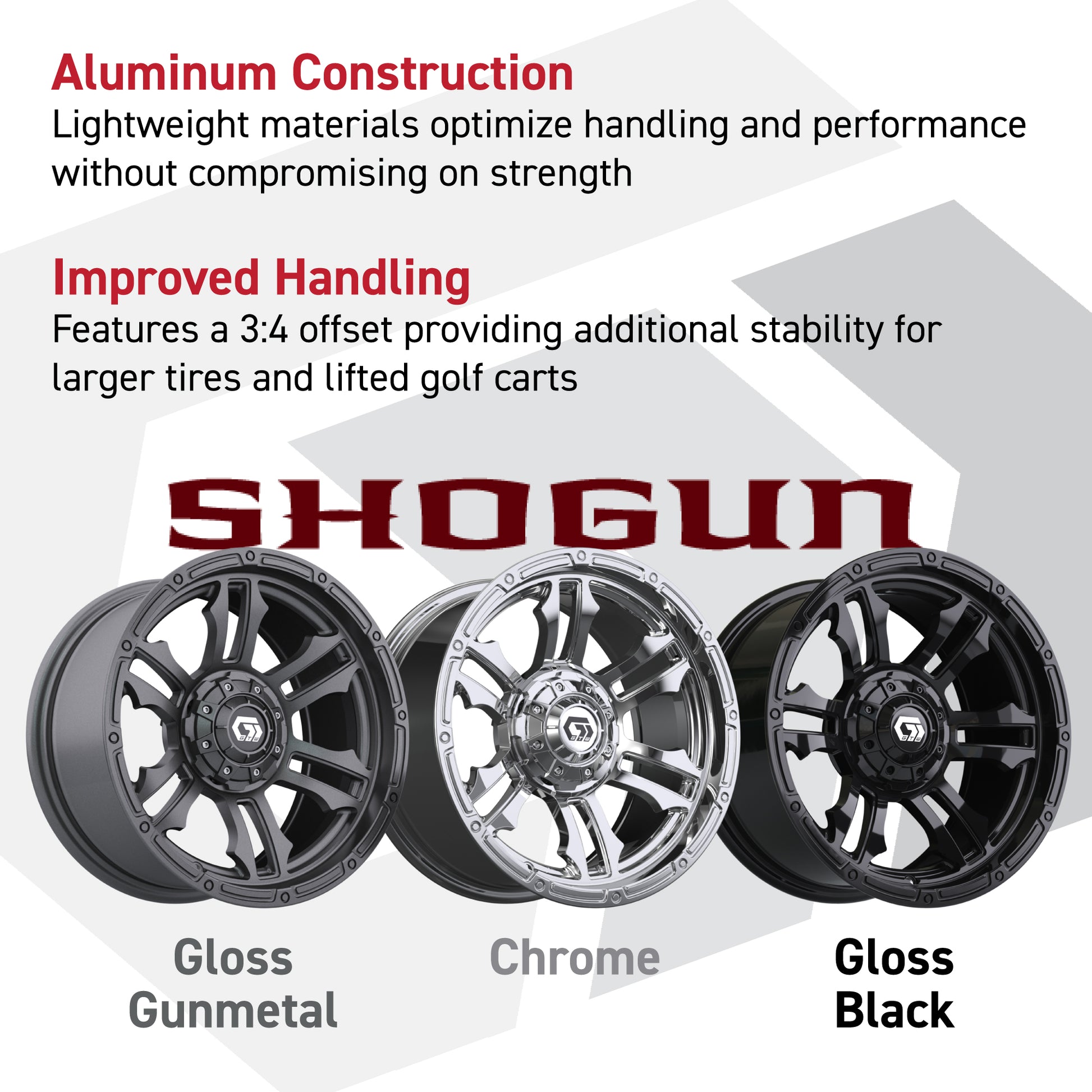 12″ GTW® Shogun Gloss Gunmetal Wheel