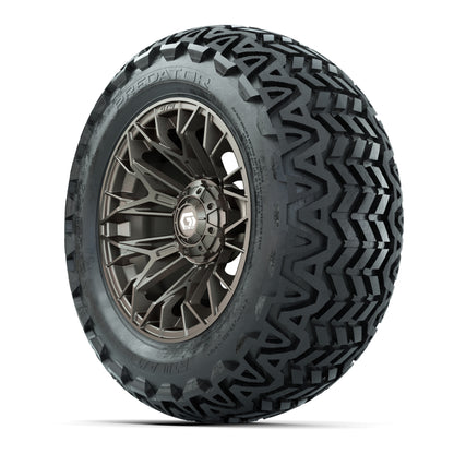 Set of (4) 14 in GTW® Stellar Matte Bronze Wheels with 23x10 - 3/4 view