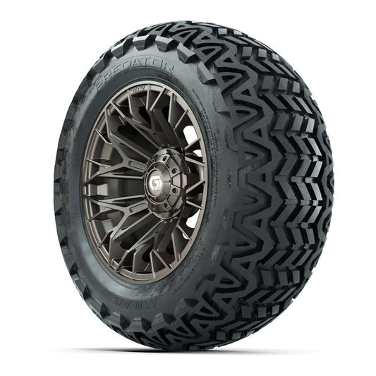 Set of (4) 14 in GTW® Stellar Matte Bronze Wheels with 23x10 - 3/4 view