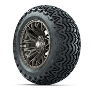 Set of (4) 14 in GTW® Stellar Matte Bronze Wheels with 23x10 - 3/4 view
