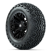 Set of (4) 14 in GTW® Stellar Black Wheels with 23x10-14 Pre - 3/4 view