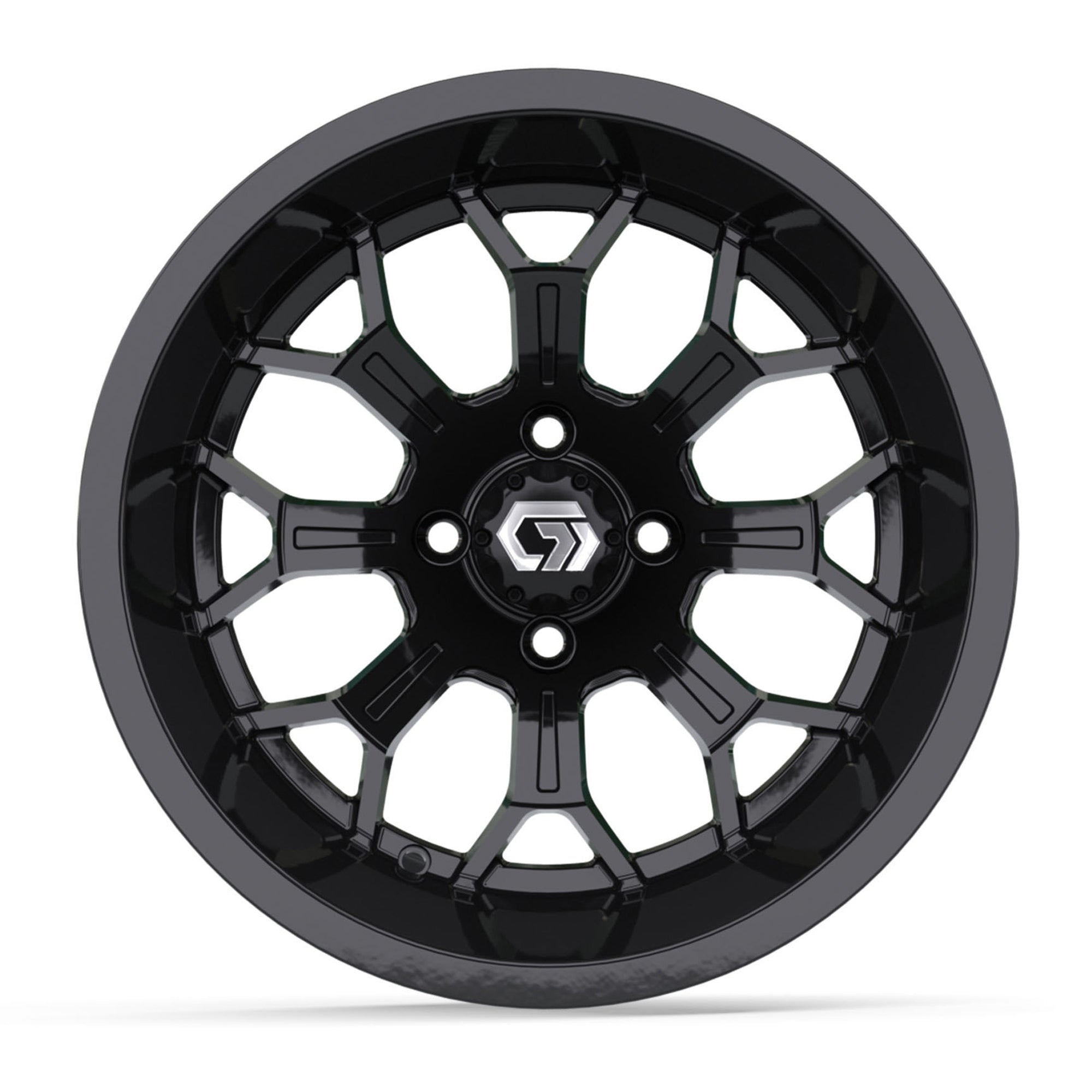 Assault Ultra-Wide 15 inch GTW golf cart wheel - Glossy Black