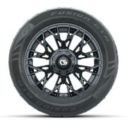GTW® Stellar Black 14 in Wheels with 255/45-R14 Fusion GTR S - front view